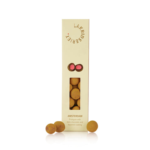 Lakridseriet – Amsterdam – hindbærvingummi med mørk chokolade og lakrids – 170g