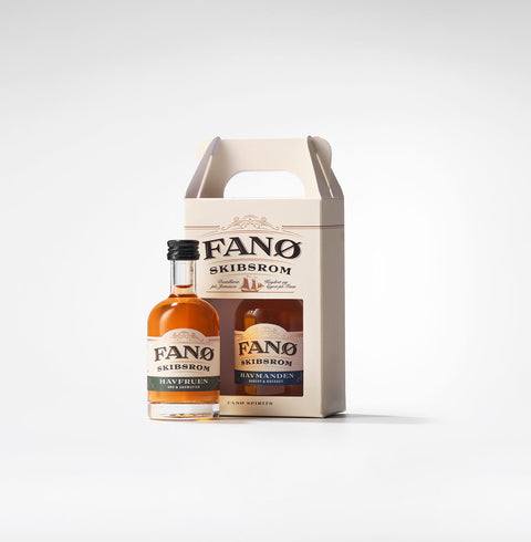 Fanø skibsrom gaveæske med 5 cl Havfruen & 5 cl Havmanden