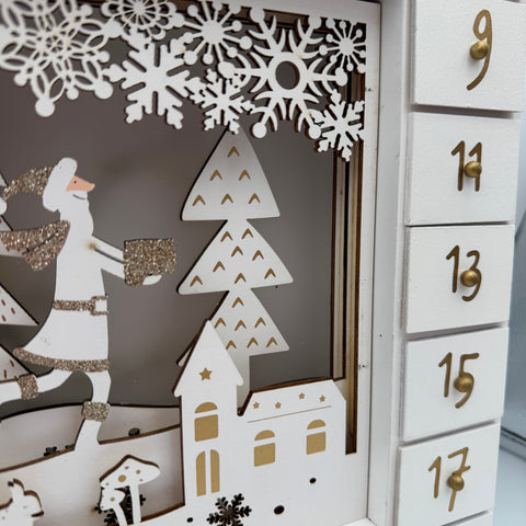Wooden Advent calendar Winter wonderland