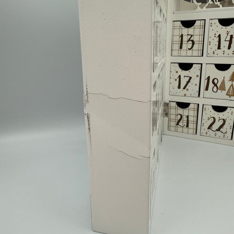 Holz-Adventskalender weiß