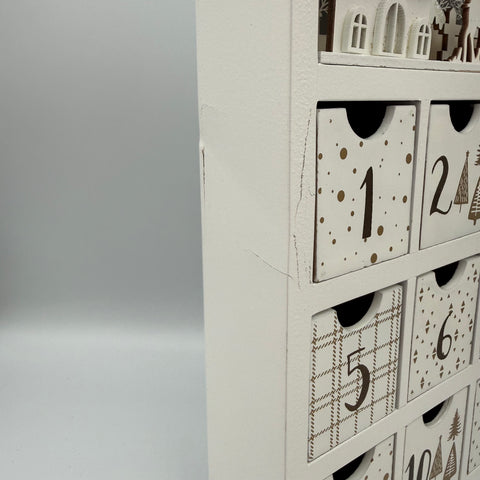Wooden advent calendar white
