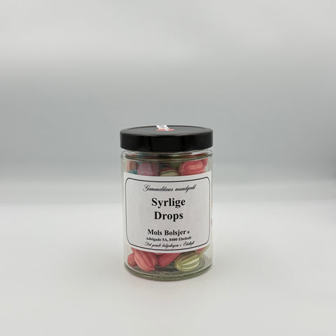 Bolsjeglas - Syrlige Drops 300gr.