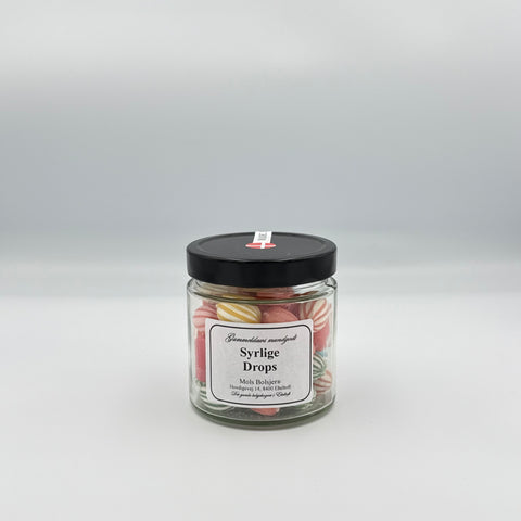 Bolsjeglas - Syrlige Drops 200gr.