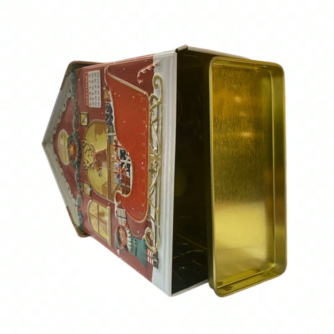 Julemandens værksted spilledåse og kagedåse