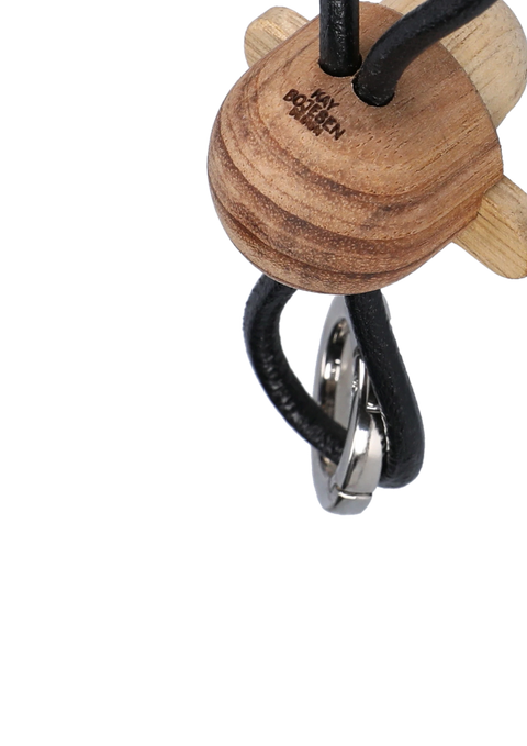 Kay Bojesen Nøglering Abe m/ sort læder