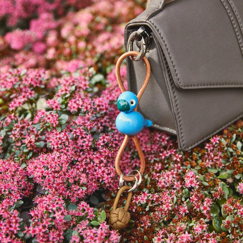Kay Bojesen Nøglering Fugl Blå