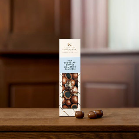 Milk Chocolate Coated Caramels With Liquorice - Karamel Kompagniet