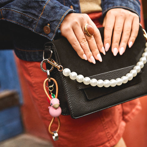 Kay Bojesen Nøglering Fugl Lyserød