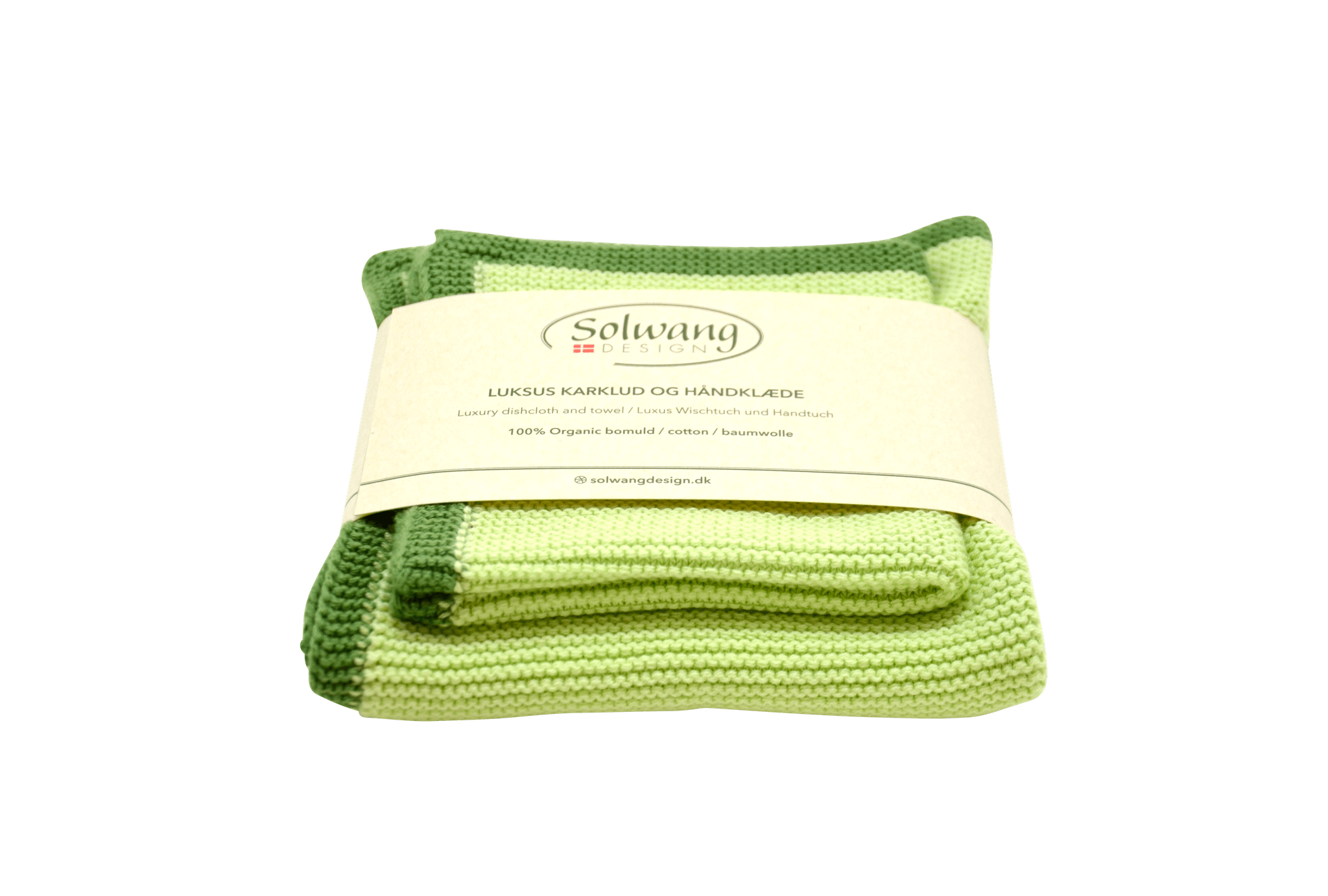 Frame sæt Karklud og håndklæde – Støvet grøn Økologisk | Mols Bolsjer